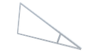 Triángulo Aluminio 25º 1700x1700x750mm con refuerzo montaje vertical