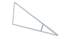 Triángulo Aluminio 20º 1700x1700x610mm con refuerzo montaje vertical
